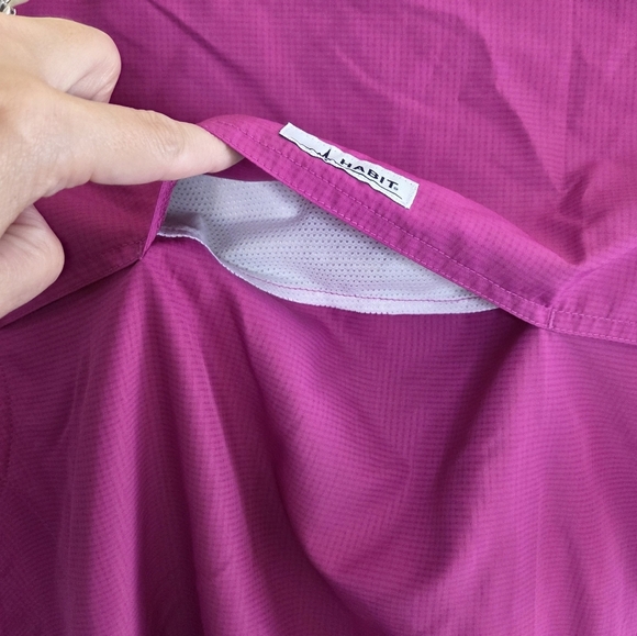 Habit | Valley Trail Short Sleeve Fuchsia Pink Outdoor Shirt Size Medium - Picture 4 of 5